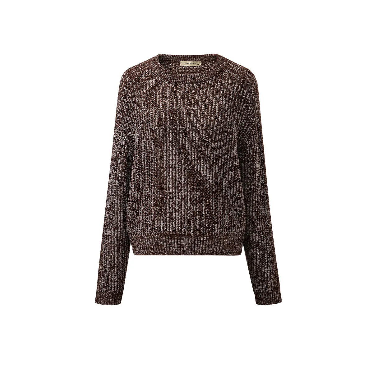 100% Wool Cozy Ribbed Knitted Sweater