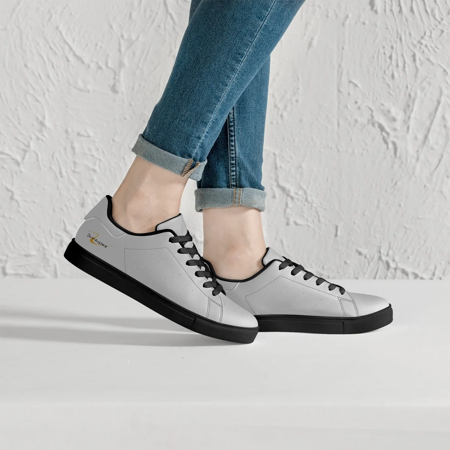 190. Classic Low-Top Leather Sneakers - White/Black