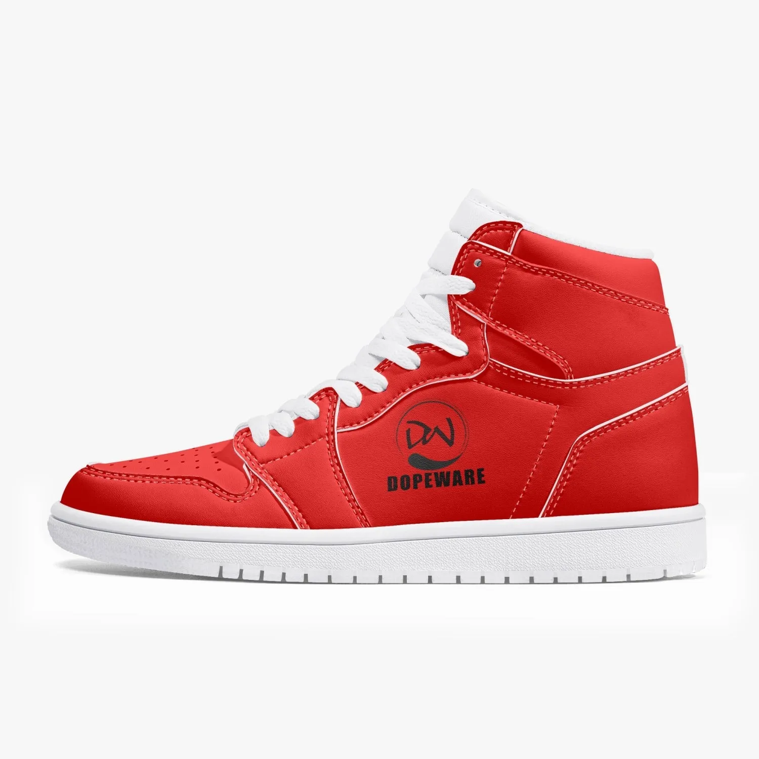 236. New High-Top Leather Sneakers - White