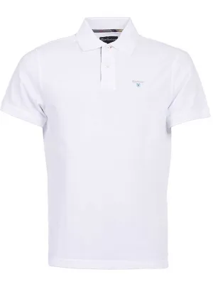 50% OFF BARBOUR Tartan Polo Shirt Pique - Mens - White - Size: LARGE