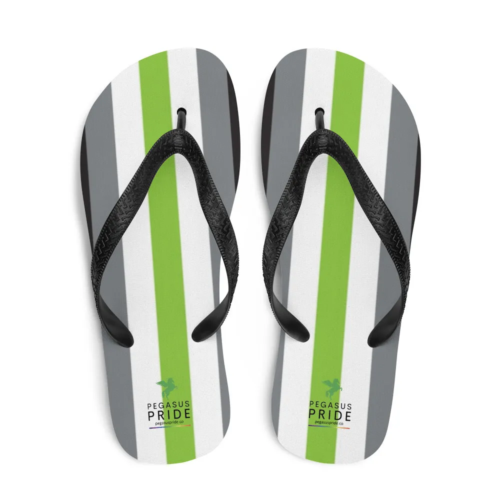 Agender Pride Flag Flip-Flop Sandals