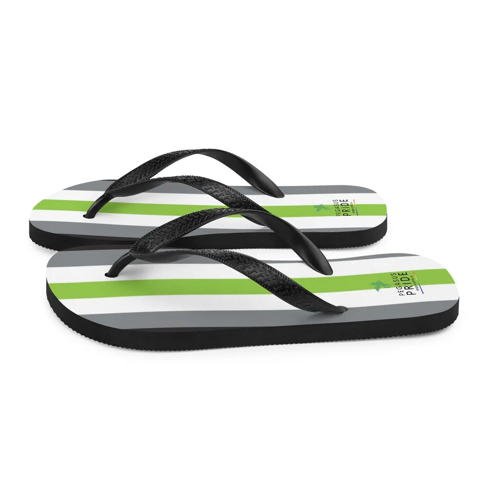 Agender Pride Flag Flip-Flop Sandals