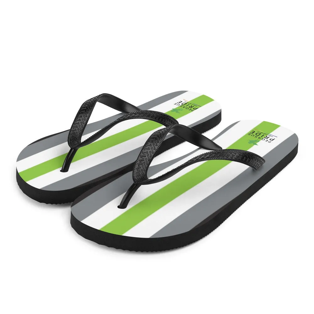 Agender Pride Flag Flip-Flop Sandals