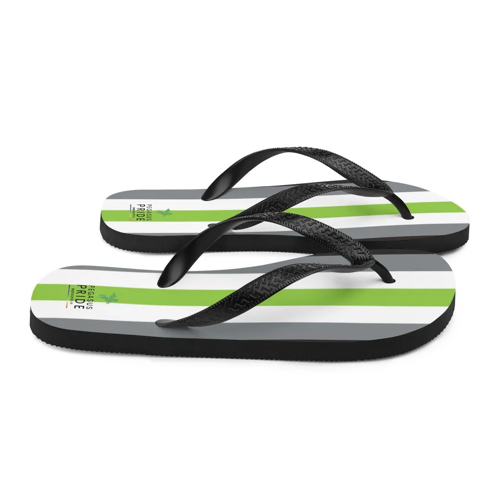 Agender Pride Flag Flip-Flop Sandals