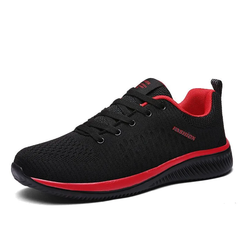 Amozae Men Running Shoes 2022 Comfortable Sport Shoes Lightweight Walking Men Sneakers Breathable Zapatillas Women Tennis Shoes Black