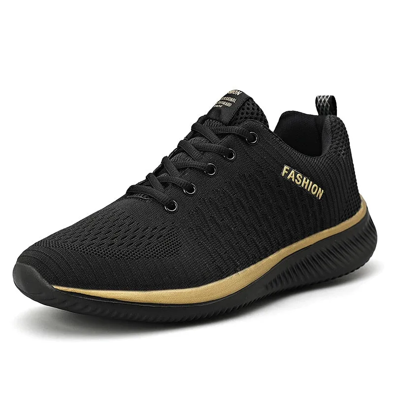 Amozae Men Running Shoes 2022 Comfortable Sport Shoes Lightweight Walking Men Sneakers Breathable Zapatillas Women Tennis Shoes Black