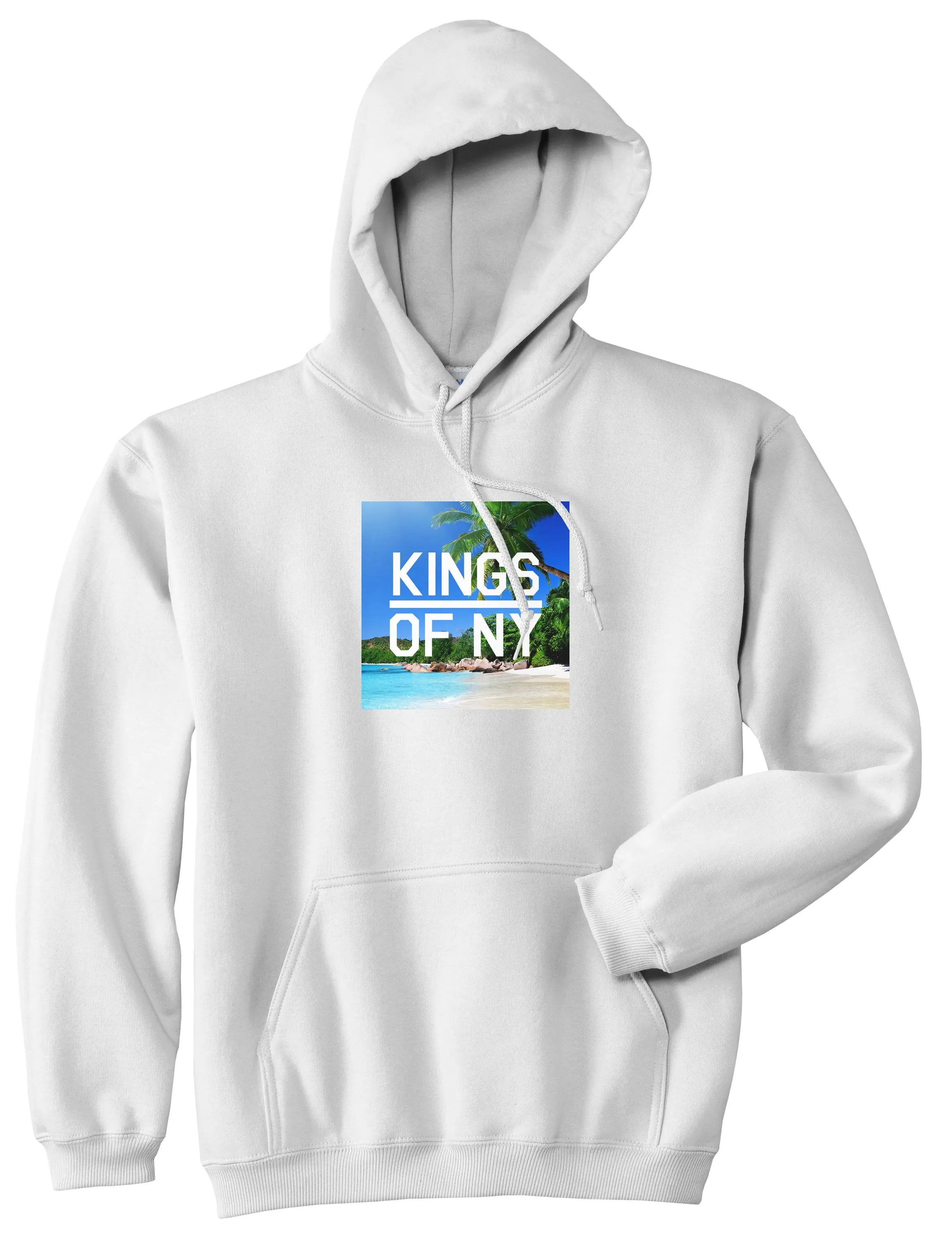 Beach Vacation Box Logo Mens Pullover Hoodie