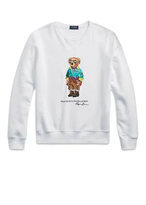 Bear Long Sleeve Sweatshirt - White