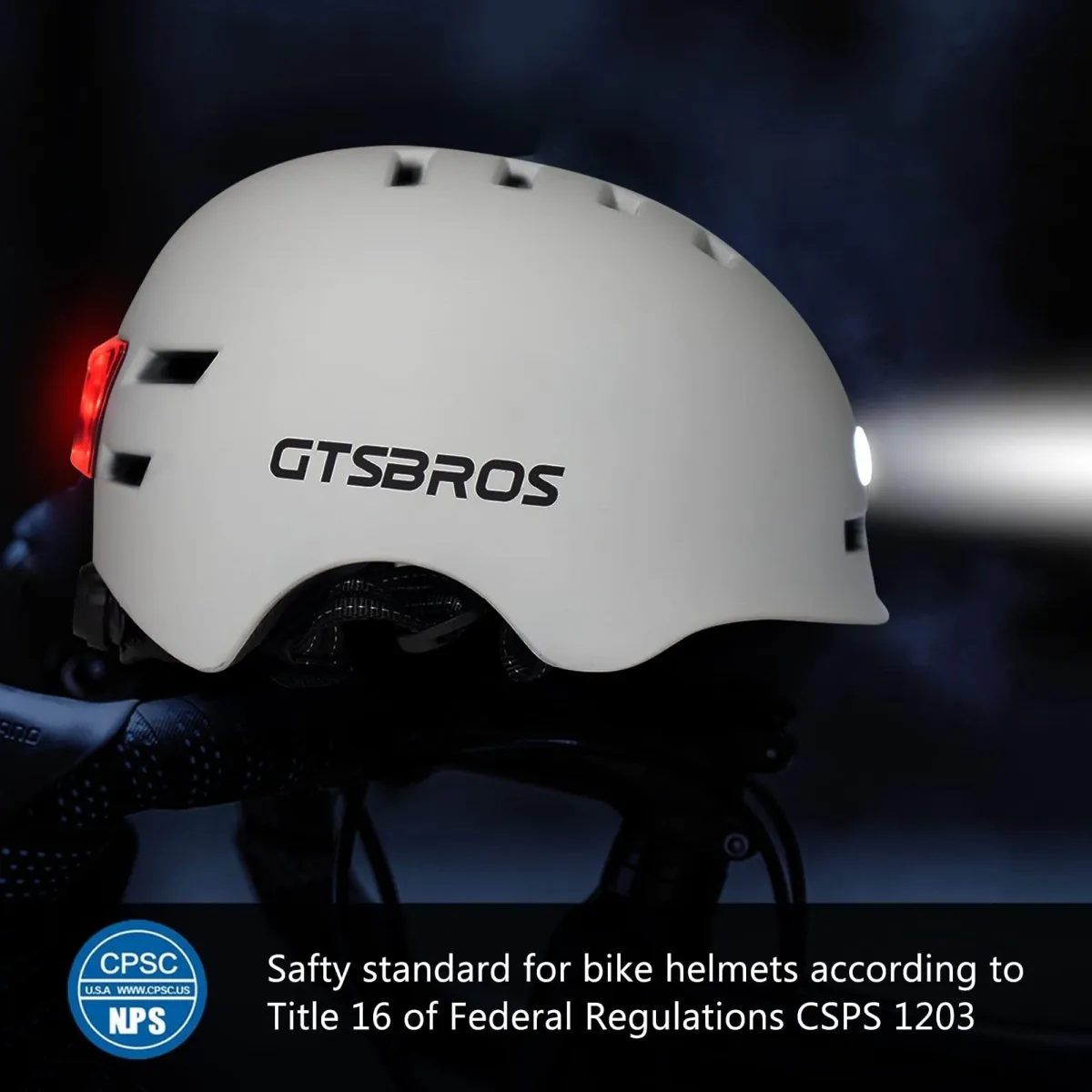 Bike Helmets for Adults - Front and Rear LED Lights - ROCKBROS