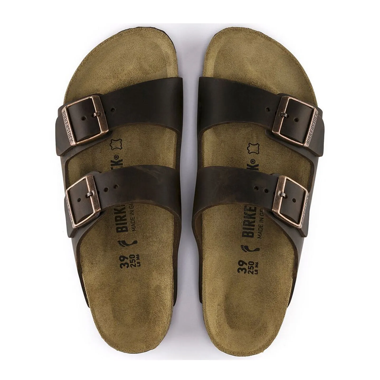 Birkenstock Arizona Slide Sandal (Unisex) - Habana Oiled Leather