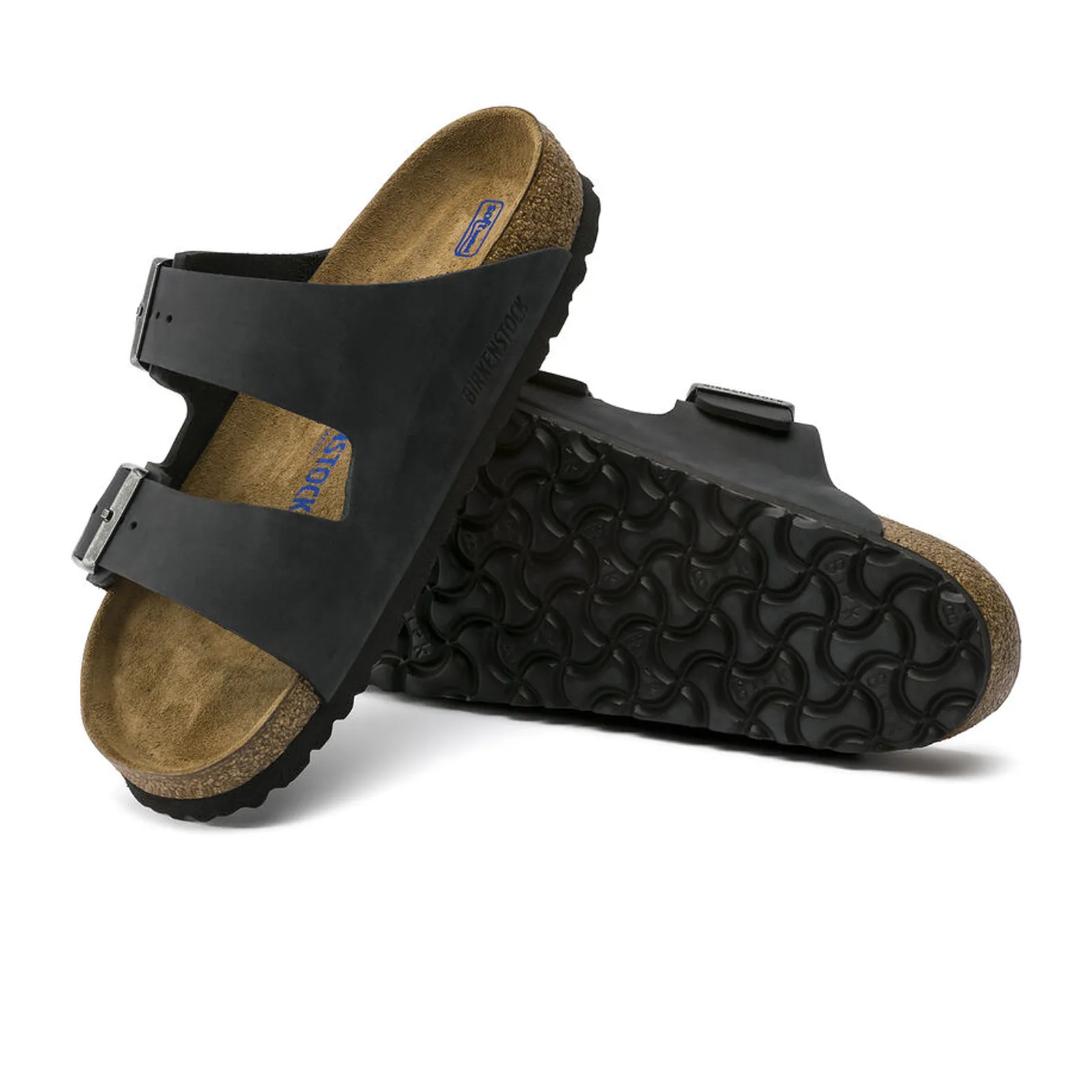 Birkenstock Arizona Soft Footbed Narrow Slide Sandal (Unisex) - Black Oiled Leather