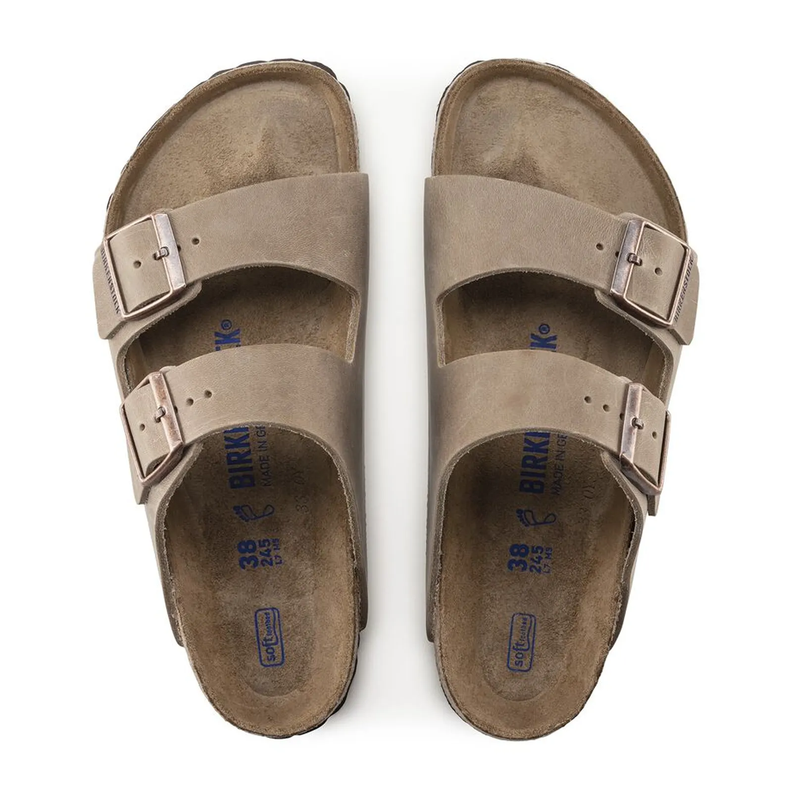 Birkenstock Arizona Soft Footbed Narrow Slide Sandal (Unisex) - Tobacco Oiled Leather