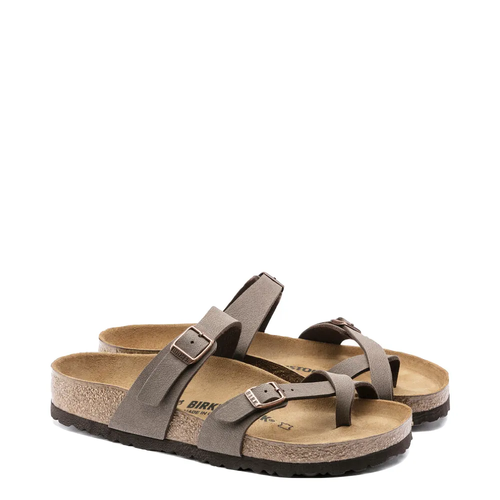 Birkenstock Women's Mayari Birko-Flor Toe Loop Sandal in Mocha