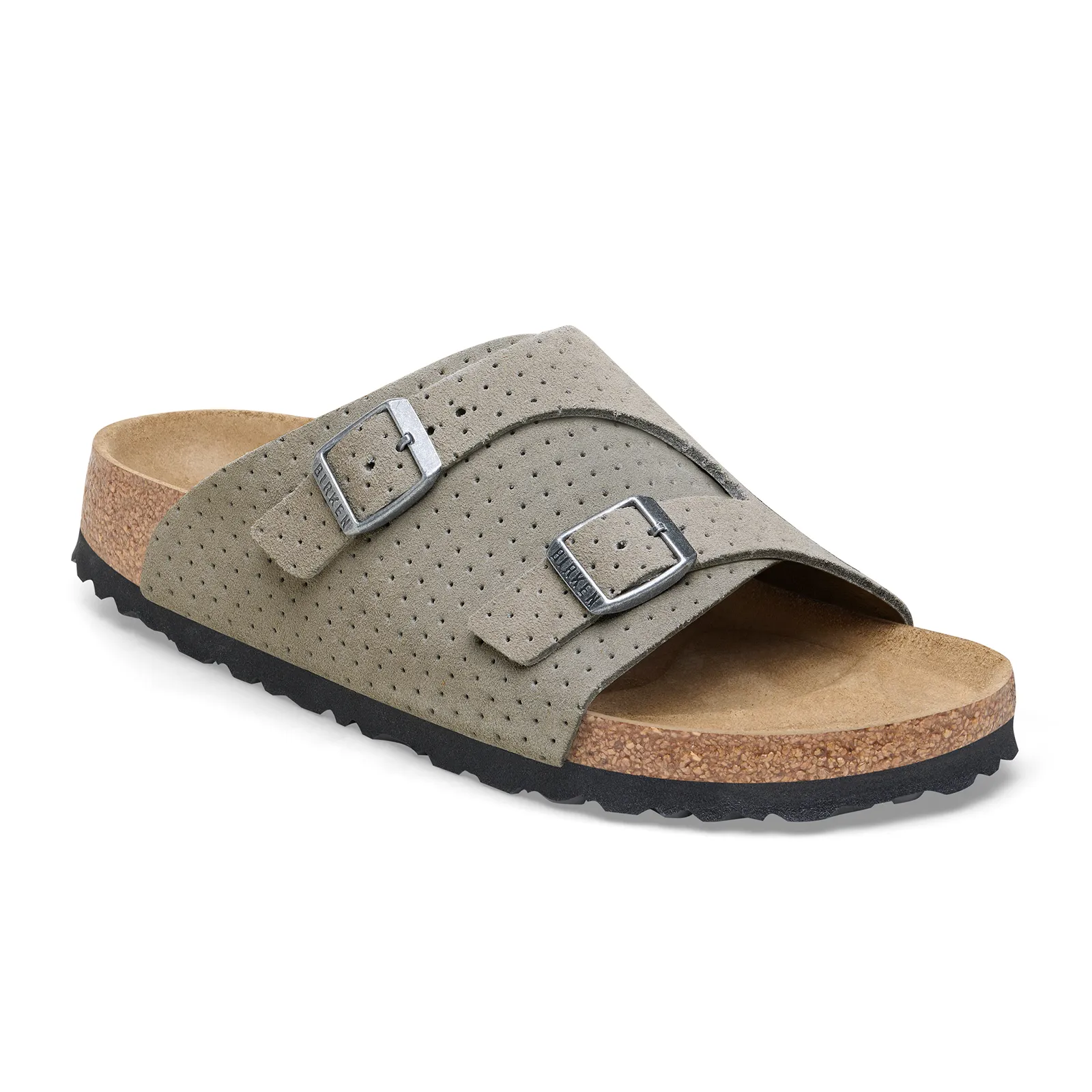 Birkenstock Zurich Slide Sandal (Unisex) - Dotted Stone Coin Suede