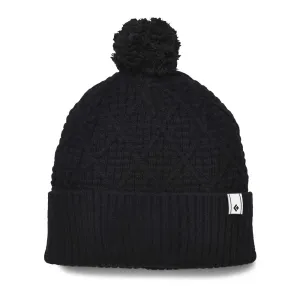 Black Diamond Cable Cuff Pom Beanie