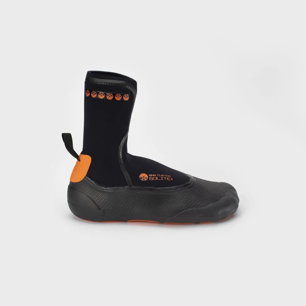 Booties 5mm SOLITE Custom (Black/Orange) - Includes Heat Booster Socks