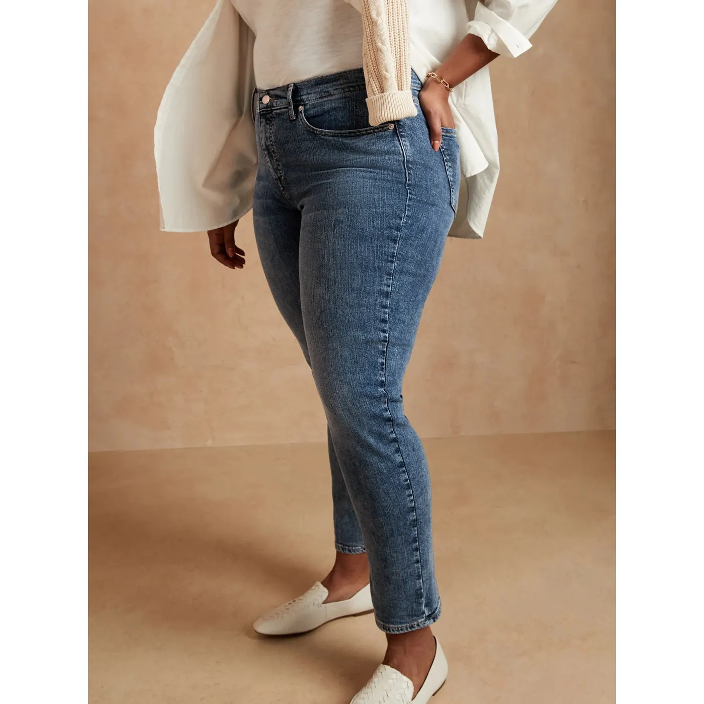 BR Curvy Mid Rise Slim Skinny Jeans