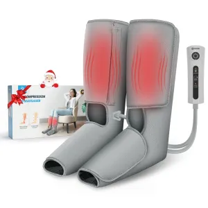 COMFIER Leg Massager for Circulation with Heat, Air Compression Calf Massager Pain Relief CF-EMK701