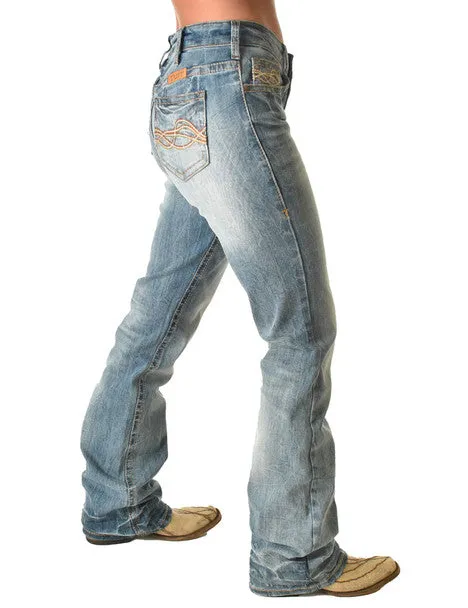 Cowgirl Tuff Ladies Jeans - Natural Waist - Thunderstruck