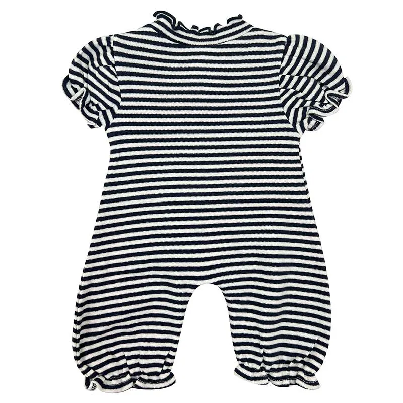 Creative Knitwear Infant Stripe Puff Romper