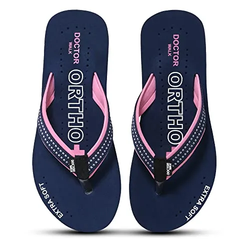 Doctor Walk Extra Soft Ortho Slippers for Women (WDW-018-Blue-06) Blue 6 Kids UK