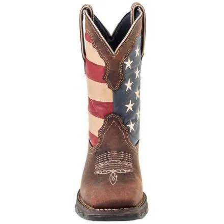 DURANGO WOMEN'S REBEL PATRIOTIC FLAG PULL ON WESTERN BOOT - RD4414