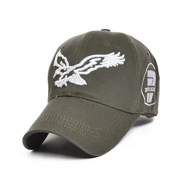 Eagle Large Embroider Cotton Baseball Cap A06