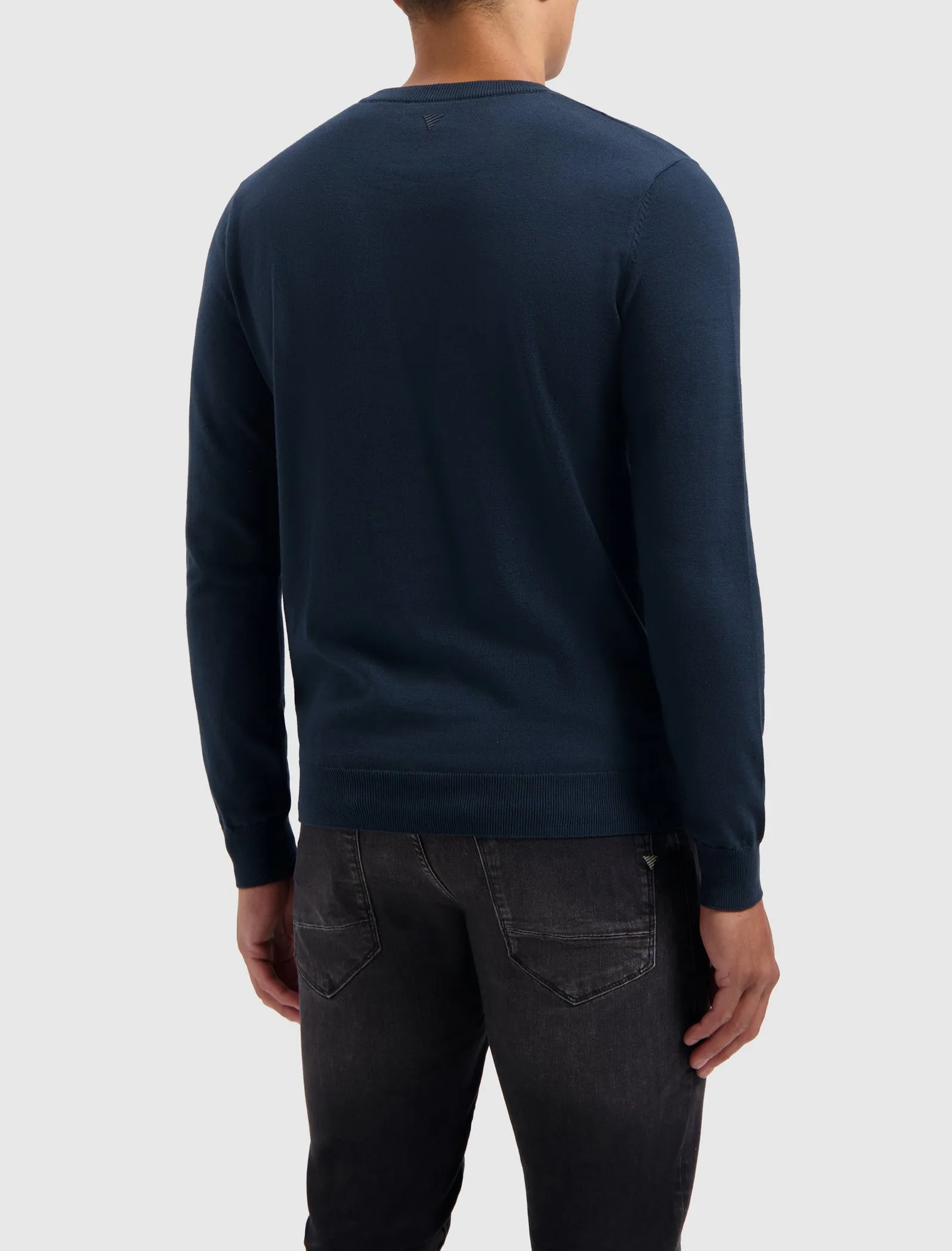 Essential Knitwear Crewneck Sweater | Navy