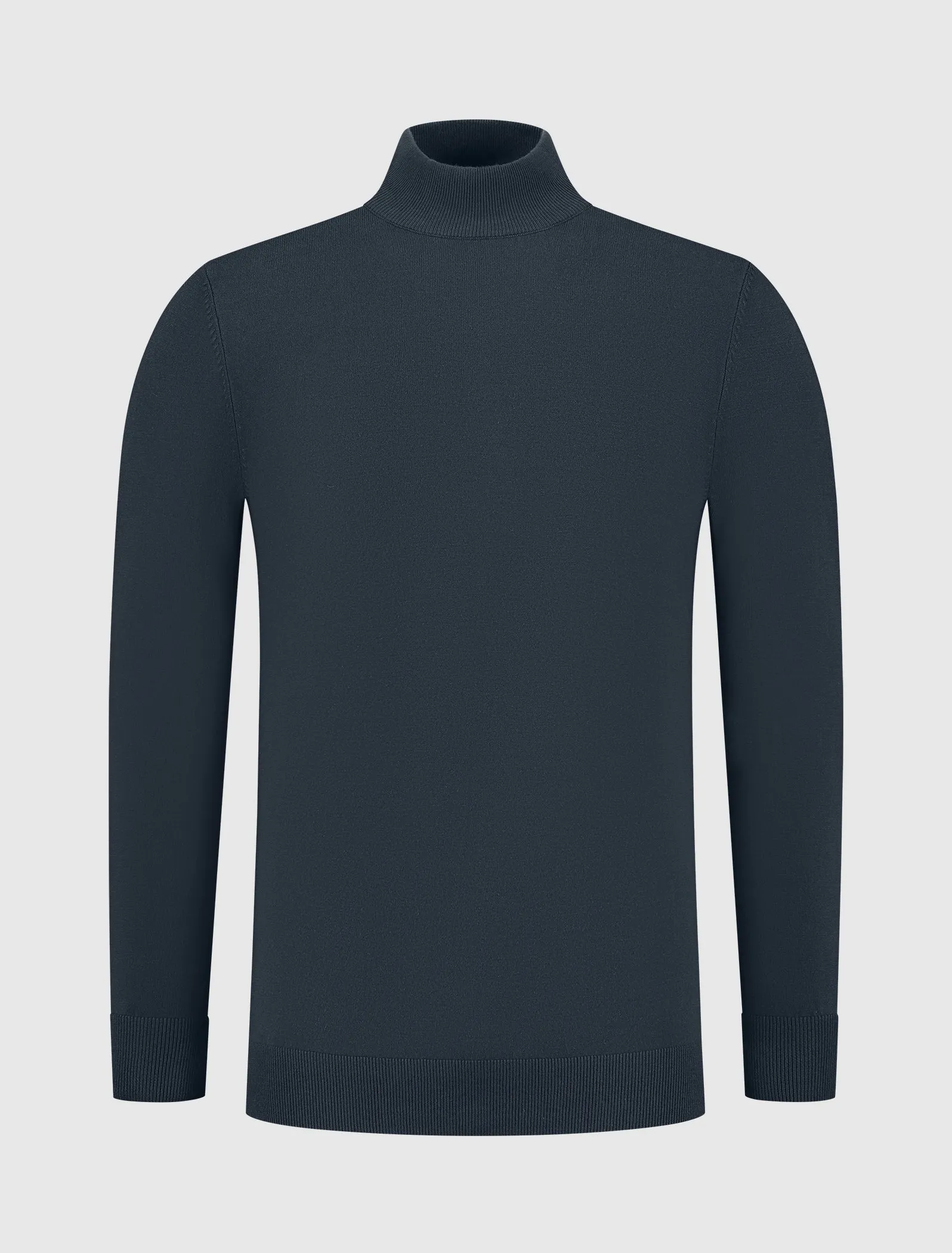 Essential Knitwear Mockneck Sweater | Navy