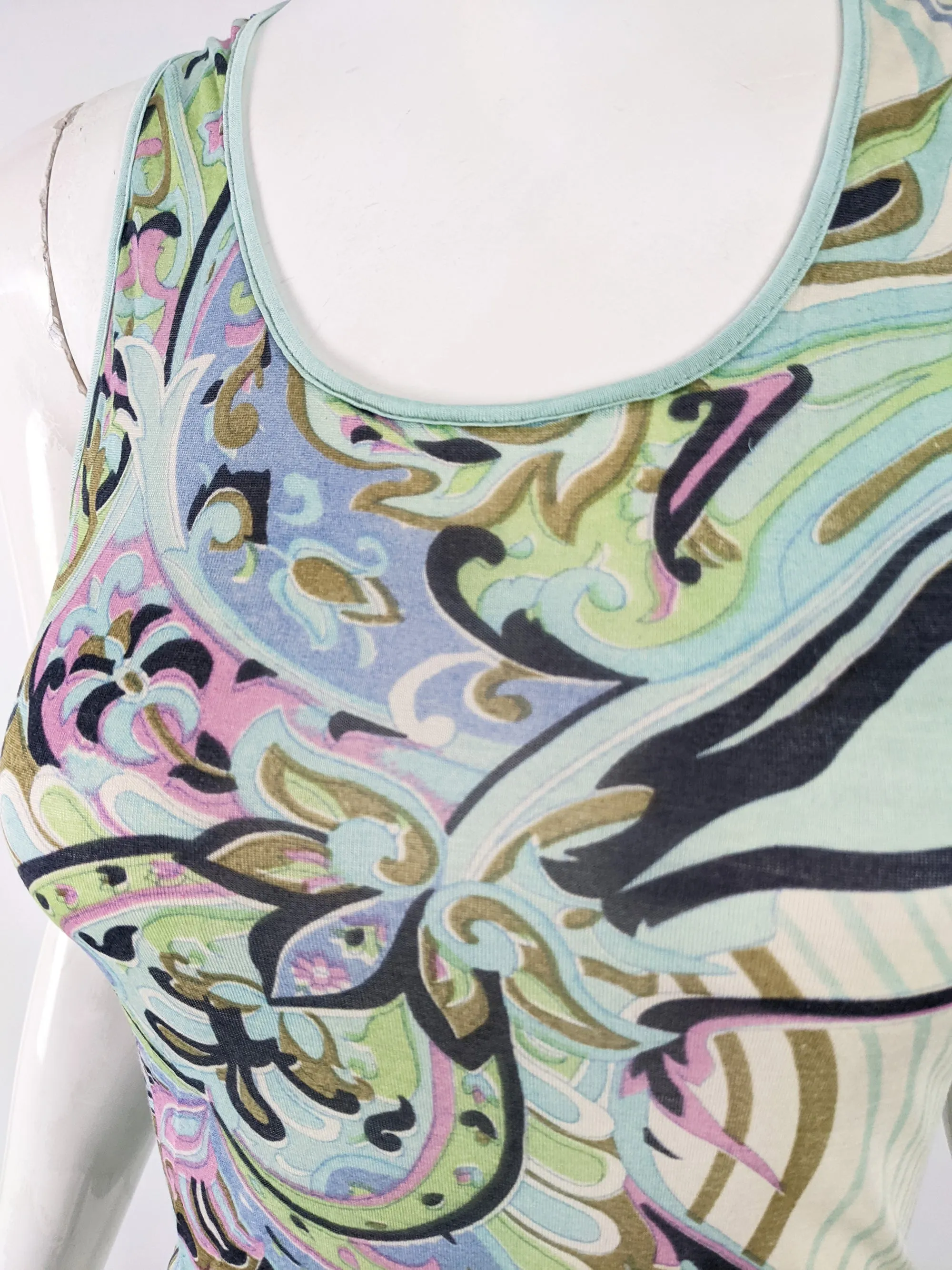 Etincelle Couture Vintage y2k Silk Jersey Vest Top, 2000s