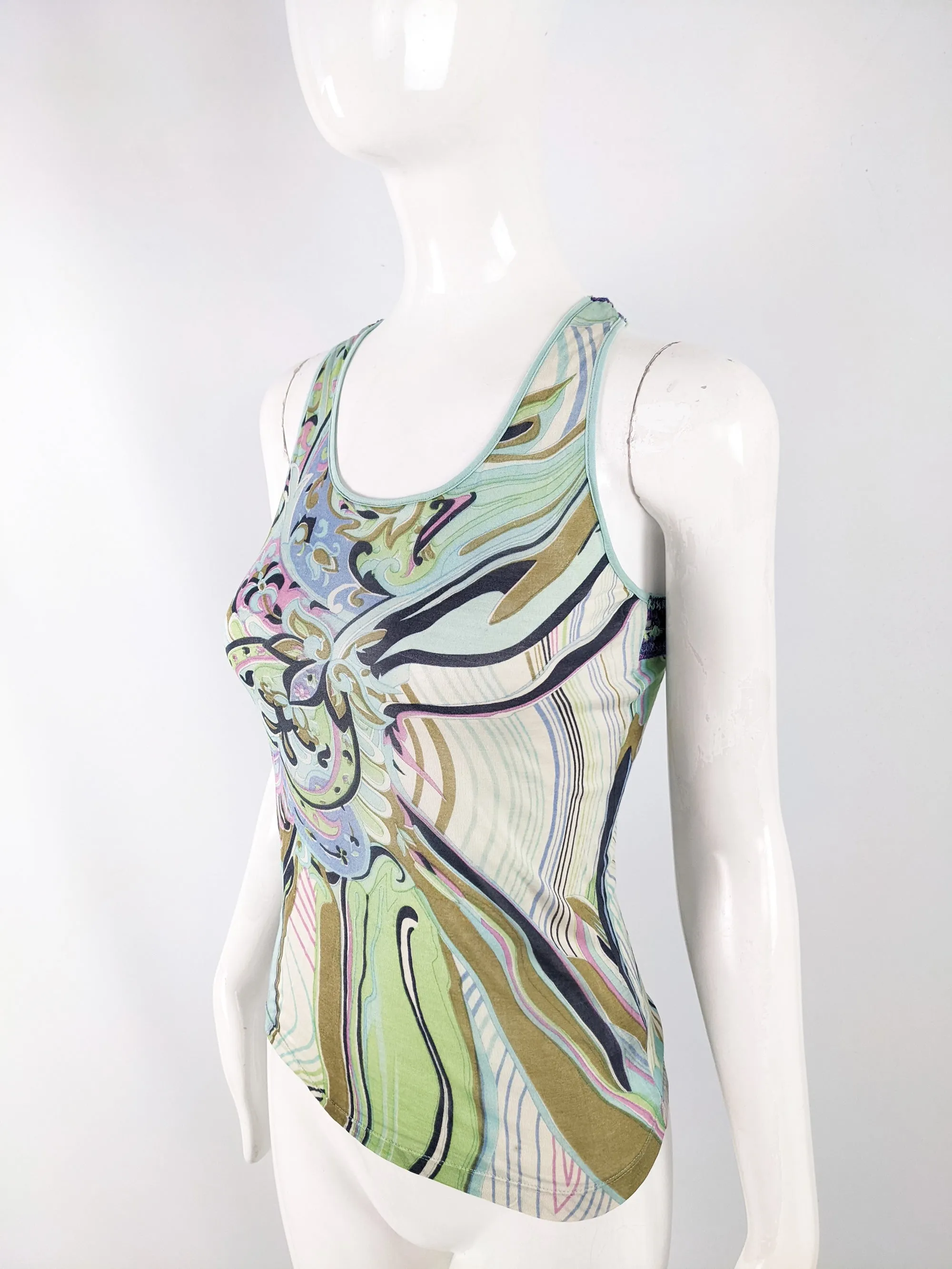 Etincelle Couture Vintage y2k Silk Jersey Vest Top, 2000s