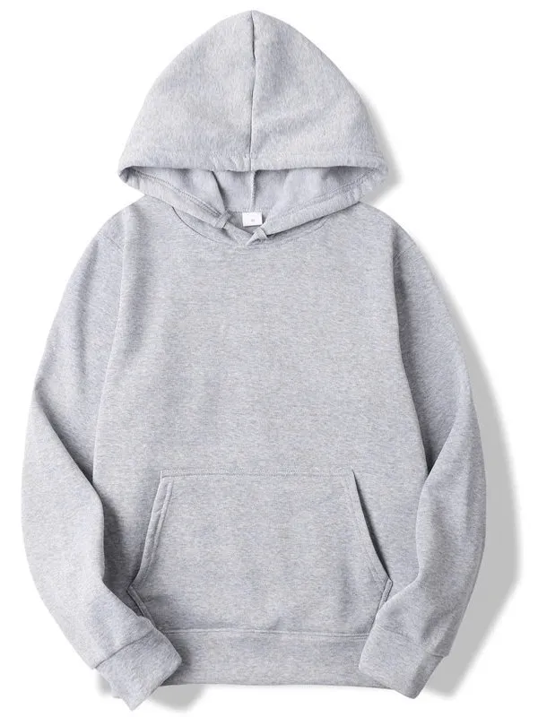 Fashion Solid Color Men's Sweatshirts with Hood and Pockets - SF0373