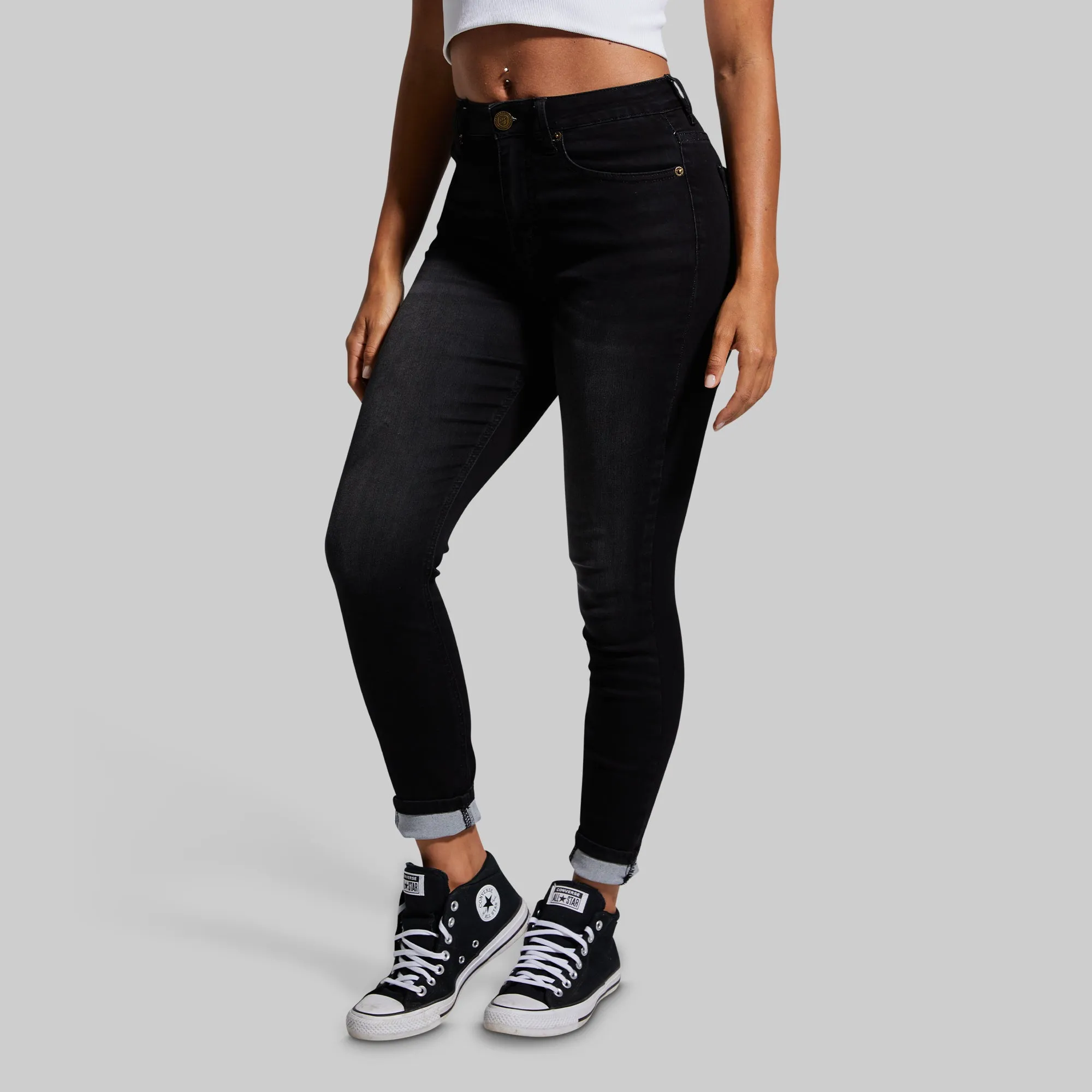 FLEX Stretchy High-Rise Skinny Jean (Black)