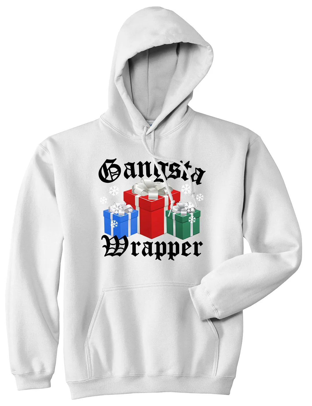 Gangsta Wrapper Christmas Gift Funny Mens Pullover Hoodie