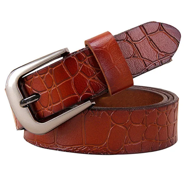 Genuine Leather Belts For Women Fashion Pin Buckle Woman Waist Belt