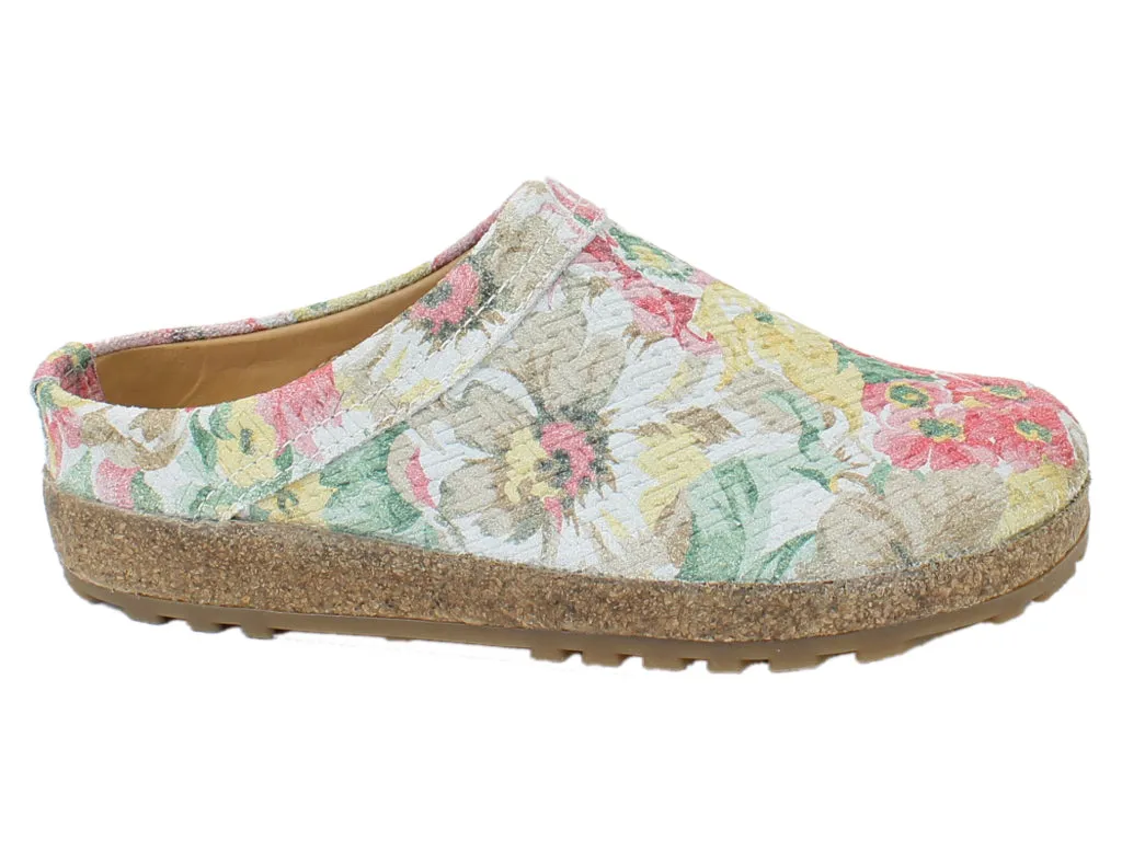 Haflinger Leather Clogs Malmo Blooming