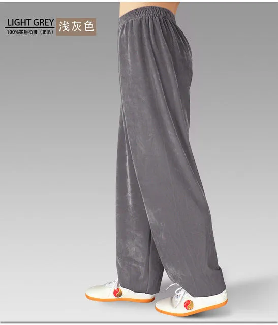 high quality thick pants tai chi practise sports pants male and female kung fu martial arts trousers