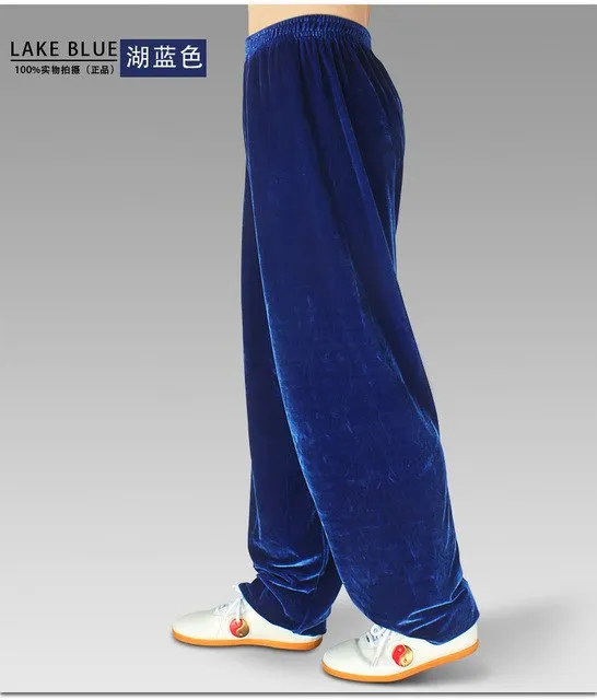 high quality thick pants tai chi practise sports pants male and female kung fu martial arts trousers