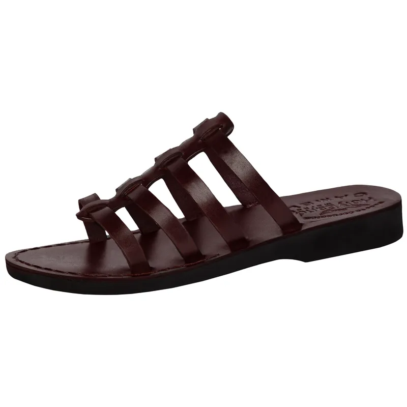 Holy Land Market Men/Women Biblical Jesus Leather Sandals/Slides From Jerusalem (Mariam Style I)