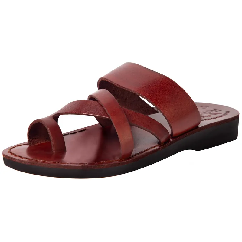 Holy Land Market Men/Women Biblical Jesus Leather Sandals/Slides From Jerusalem (Shepherd's Field II)