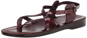 Holy Land Market Men/Women Biblical Jesus Leather Sandals/Slides From Jerusalem (Yashua Style III)