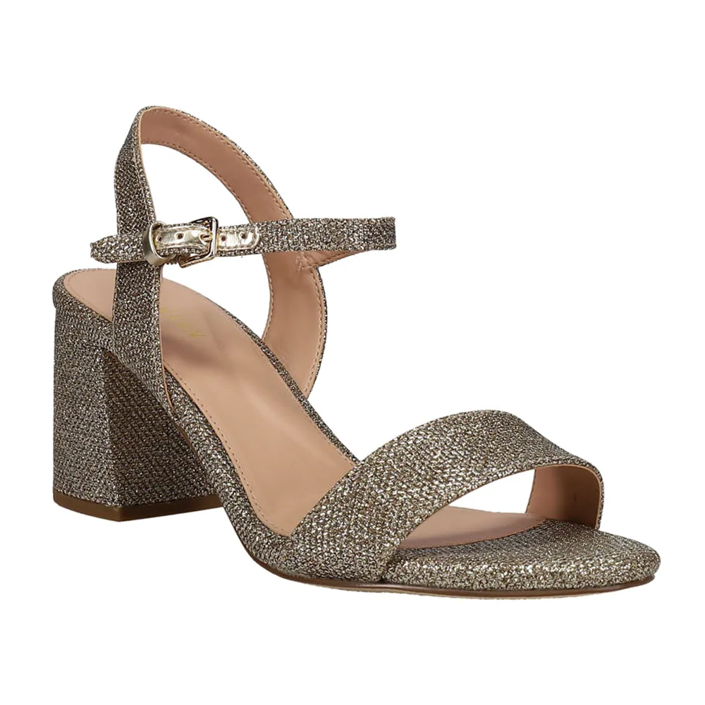 Josie Glitter Block Heel Sandals