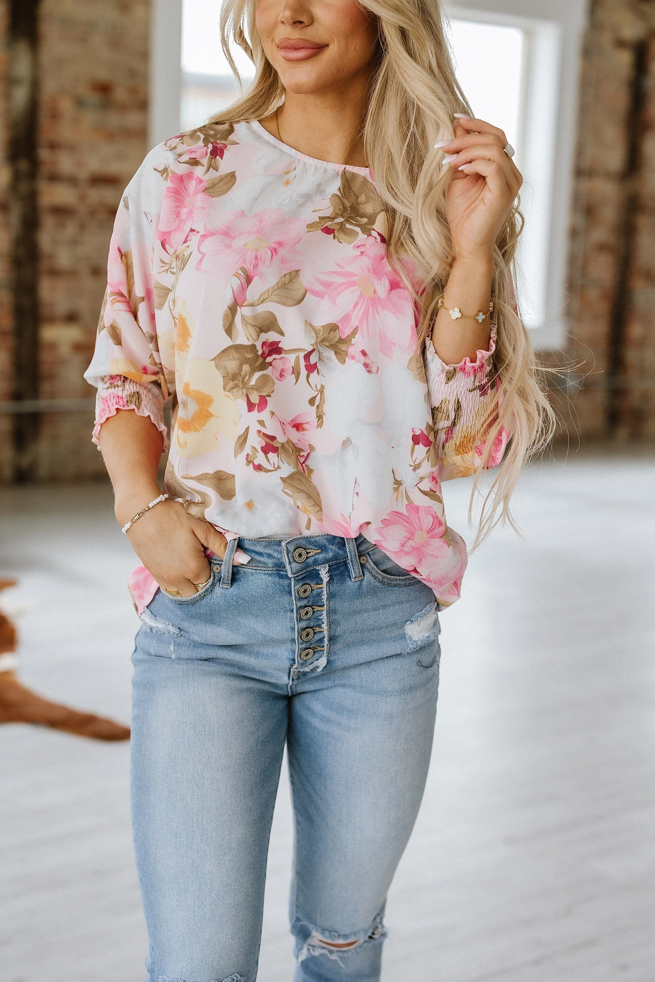 Katy Loose Fit Floral Blouse | S-XL