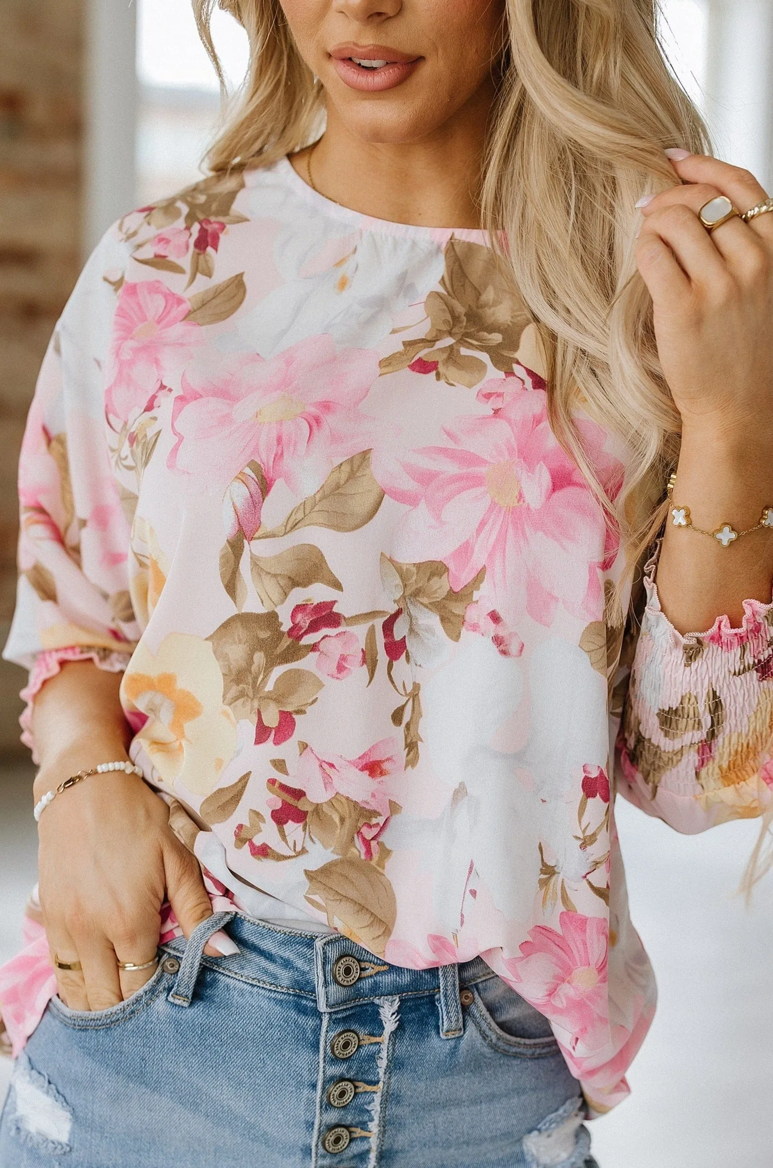 Katy Loose Fit Floral Blouse | S-XL