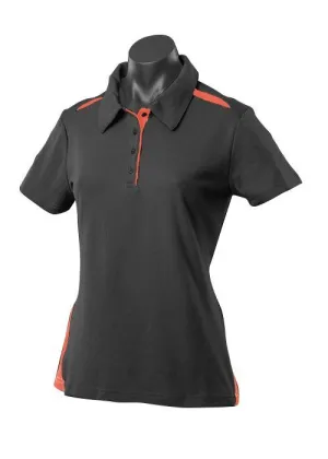 Ladies Paterson Polo Black/Orange