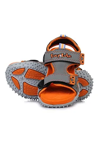 Liberty Footfun (from Unisex Dark Grey Fashion Sandals - 9 Kids UK/India (8074022101270)