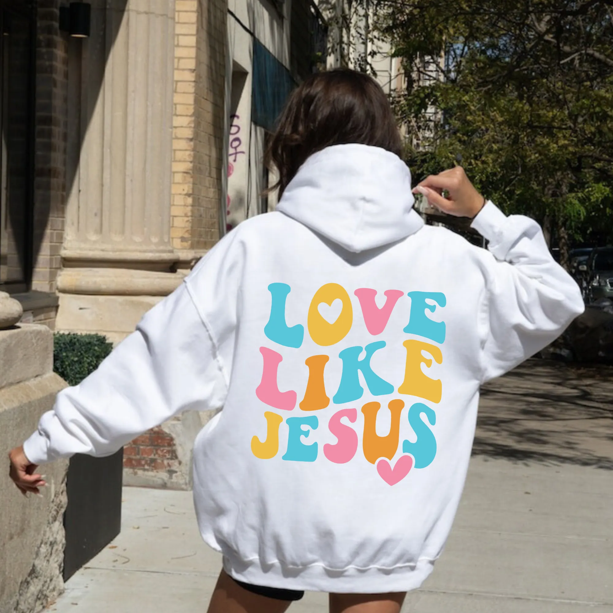 Love Like Jesus | Retro Christian Hoodie