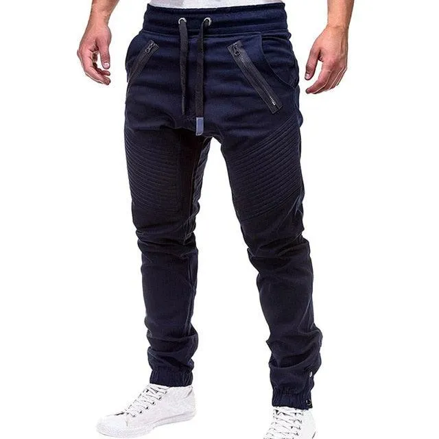 Men Casual Joggers Pants - Solid Thin  Sweatpants - New Men's Sportswear Hip Hop Pants (D9)(TG4)(CC2)