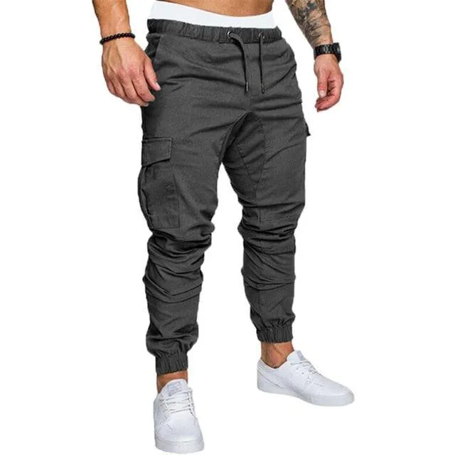 Men Casual Joggers Pants - Solid Thin  Sweatpants - New Men's Sportswear Hip Hop Pants (D9)(TG4)(CC2)