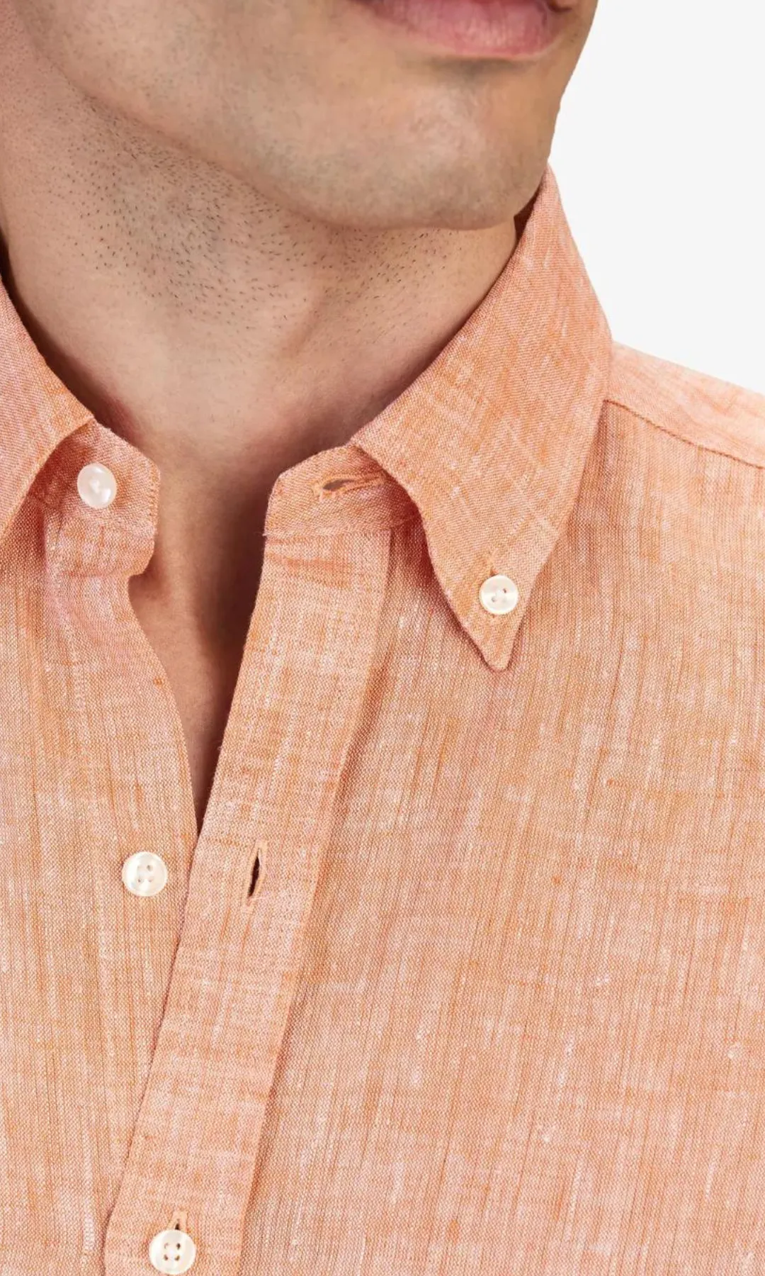 Men Plain linen shirt (Peach)